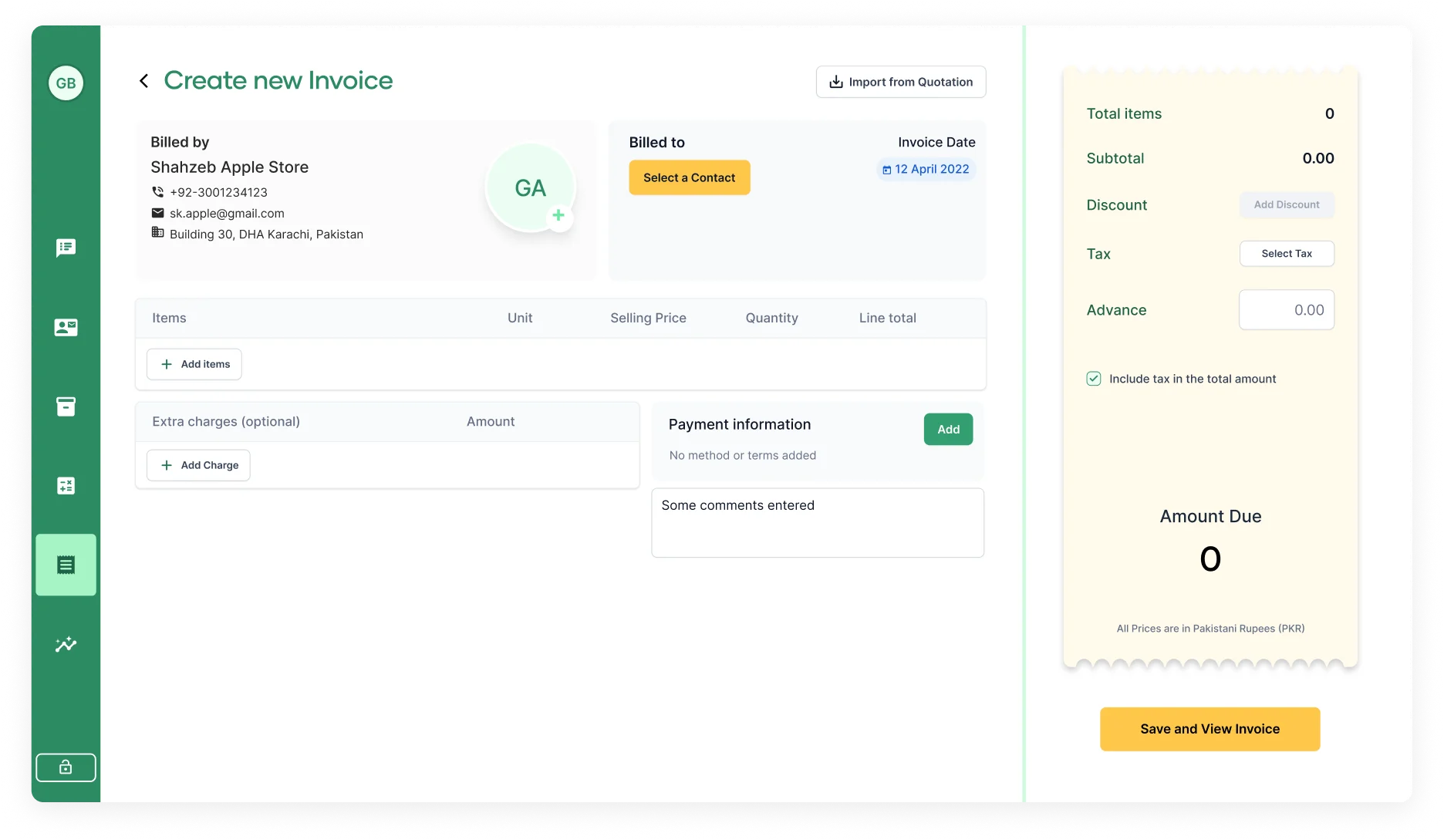 Ordr invoicing original design