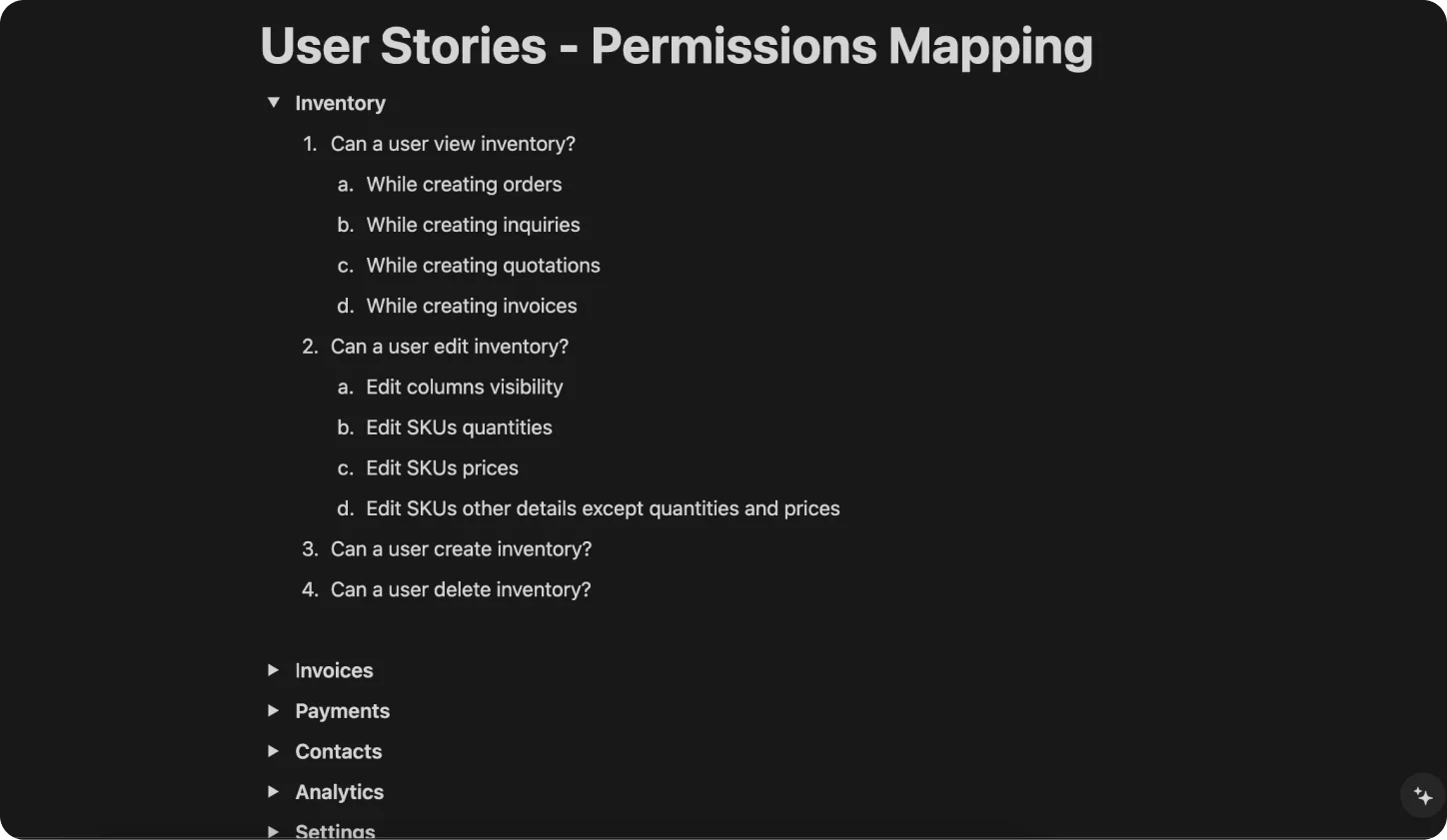 Permission mapping across Ordr modules