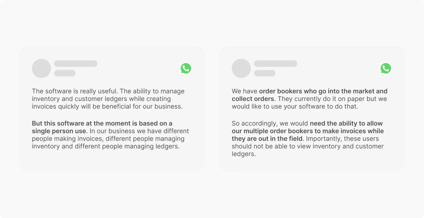 User feedback on access control limitations
